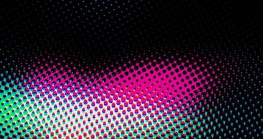 astratto rosa chiaro e blu punti griglia mezzitoni onda futuristico modello ritorto con cerchio minimalismo geometria texture su nero. foto