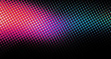 astratto rosa chiaro e blu punti griglia mezzitoni onda futuristico modello ritorto con cerchio minimalismo geometria texture su nero. foto