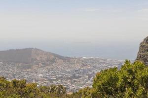 vista panoramica di tutta la costa di città del capo. foto