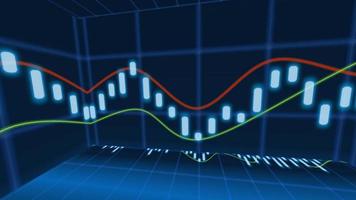 business candle stick grafico grafico del trading di investimenti nel mercato azionario. per il concetto di investimento finanziario foto