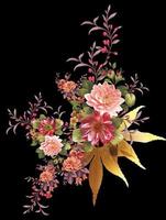 fiori modello disegno floreale senza giunte botanico tropicale sfondo foto