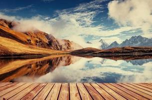 il pittoresco paesaggio di montagna. svaneti superiore, georg foto