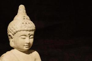 testa di statua di buddha in pietra foto