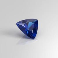 blu zaffiro pietra preziosa trilioni di rendering 3d foto