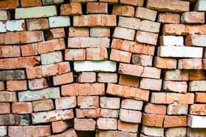 bella struttura vecchio mattone dal grande blocco di muro foto