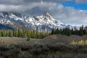 vista panoramica del parco nazionale del Grand Teton foto