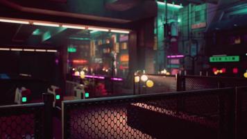 scena notturna della città del giappone con luci al neon foto