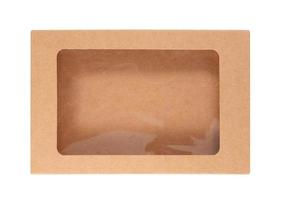 scatola di cartone marrone isolato su sfondo bianco foto