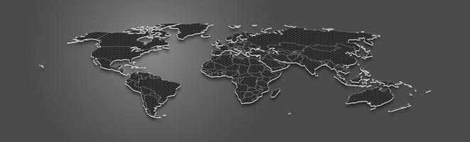 Illustrazione della mappa 3d del mondo foto