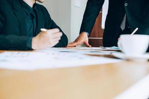 lavoro di squadra, unità dell'uomo d'affari. foto