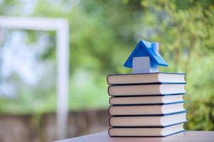 libri di studio e natura. foto