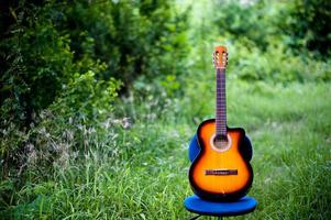 chitarra e natura buona atmosfera foto