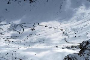 vista dal sass pordoi nella parte alta della val di fassa foto