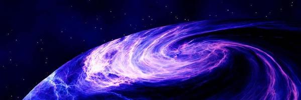 galassia a spirale barrata che gira nello spazio che vola attraverso le stelle forze gravitazionali a spirale della galassia vortice. rendering 3D. foto