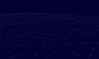 punti e linee di connessione di rete su sfondo di gradazione blu scuro. background tecnologico. plesso. sfondo di grandi dati. rendering 3D. foto