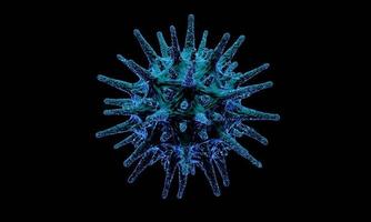 batteri astratti o cellule virali di forma sferica con antenne lunghe. virus corona da wohun, concetto di crisi cinese. concetto di infezione pandemica o virale - rendering 3d. foto
