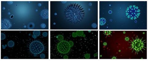illustrazione medica dell'infezione da coronavirus covid-19. cellule del virus covid dell'influenza respiratoria patogeno. nuovo nome ufficiale per la malattia da coronavirus chiamato covid-19. rendering 3D. foto