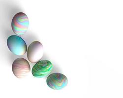 3d rendono lo sfondo delle uova di Pasqua foto