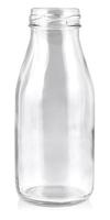 bottiglia di vetro vuota isolata su sfondo bianco. foto
