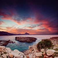 mare e capo milazzo. Italia. foto