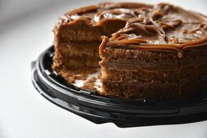 deliziosa torta al miele tritato con latte condensato bollito foto