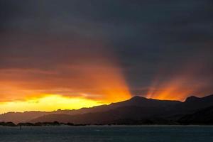 tramonto sulla baia di pilotaggio foto