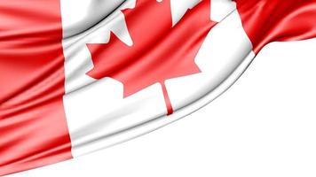 bandiera canadese isolata su sfondo bianco, illustrazione 3d foto