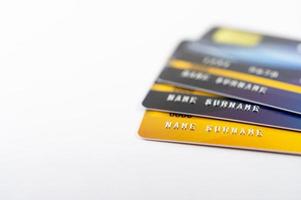 carta di credito, carte bancomat per attività bancarie e finanziarie online foto