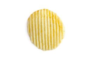 patatine fritte su sfondo bianco primo piano foto