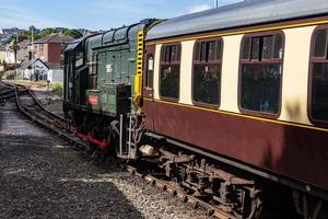 Paignton, Devon, Regno Unito, 2012. br classe 08 motore diesel shunter d3014 Sansone a Paignton Devon il 28 luglio 2012. Un uomo non identificato foto