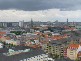 vista della città di copenhagen in danimarca foto