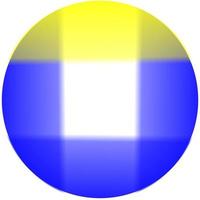 immagine del cerchio con colori colorati, blu, gialli foto
