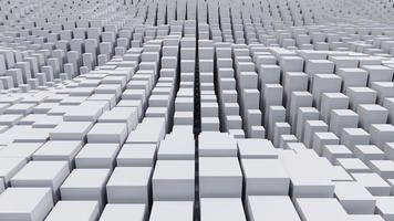 sfondo astratto del modello d'onda casuale del blocco del cubo bianco, rendering dell'illustrazione 3d
