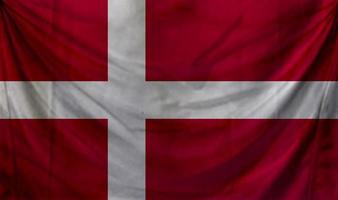 bandiera della Danimarca sventola. sfondo per il design patriottico e nazionale foto