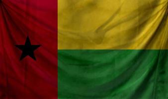 design dell'onda della bandiera della Guinea Bissau foto