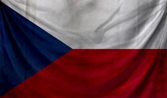bandiera della repubblica ceca sventola. sfondo per il design patriottico e nazionale foto