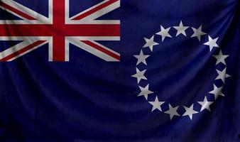 sventolando la bandiera delle isole Cook. sfondo per il design patriottico e nazionale foto