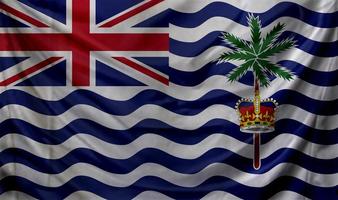 design dell'onda della bandiera del territorio dell'Oceano Indiano britannico foto