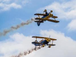 Biggin Hill, Kent, Regno Unito, 2014. La squadra acrobatica trig sorvola l'aeroporto di Biggin Hill foto