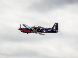 biggin hill, kent, Regno Unito, 2014. tucano t. mk 1 sorvola l'aeroporto di Biggin Hill foto