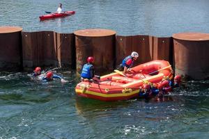 Cardiff, Galles, Regno Unito, 2014. sport acquatici presso il Cardiff International White Water Center foto