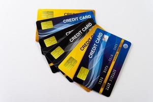 carta di credito, carte bancomat per attività bancarie e finanziarie online foto