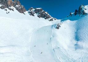 stazione sciistica alpina st. anton am arlberg in inverno foto