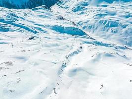 stazione sciistica alpina st. anton am arlberg in inverno foto