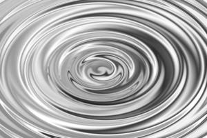anello d'acqua d'argento incandescente con ondulazione liquida, texture di sfondo astratta foto