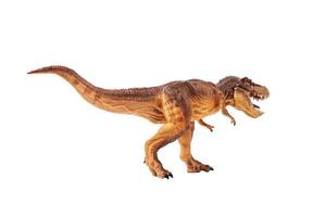 tirannosauro rex, dinosauro su sfondo di isolamento foto