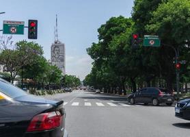 buenos aires, argentina, 2019-avenida 9 de julio con obelisco foto
