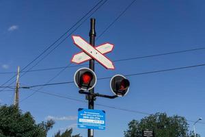 buenos aires, argentina, 2020. croce ferroviaria in argentina foto