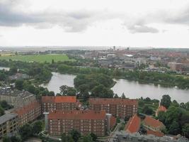 vista della città di copenhagen in danimarca foto