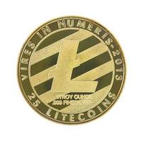 litecoin d'oro isolato su sfondo bianco. foto